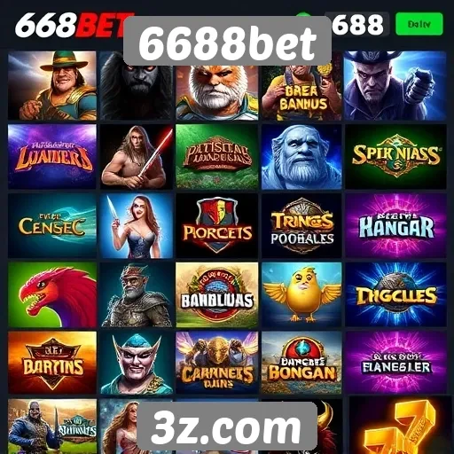 Estudo sobre a variedade de jogos disponíveis na 6688bet